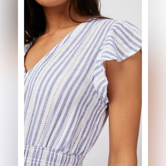 Rails Striped V-Neck Mini Dress - Picture 3 of 10